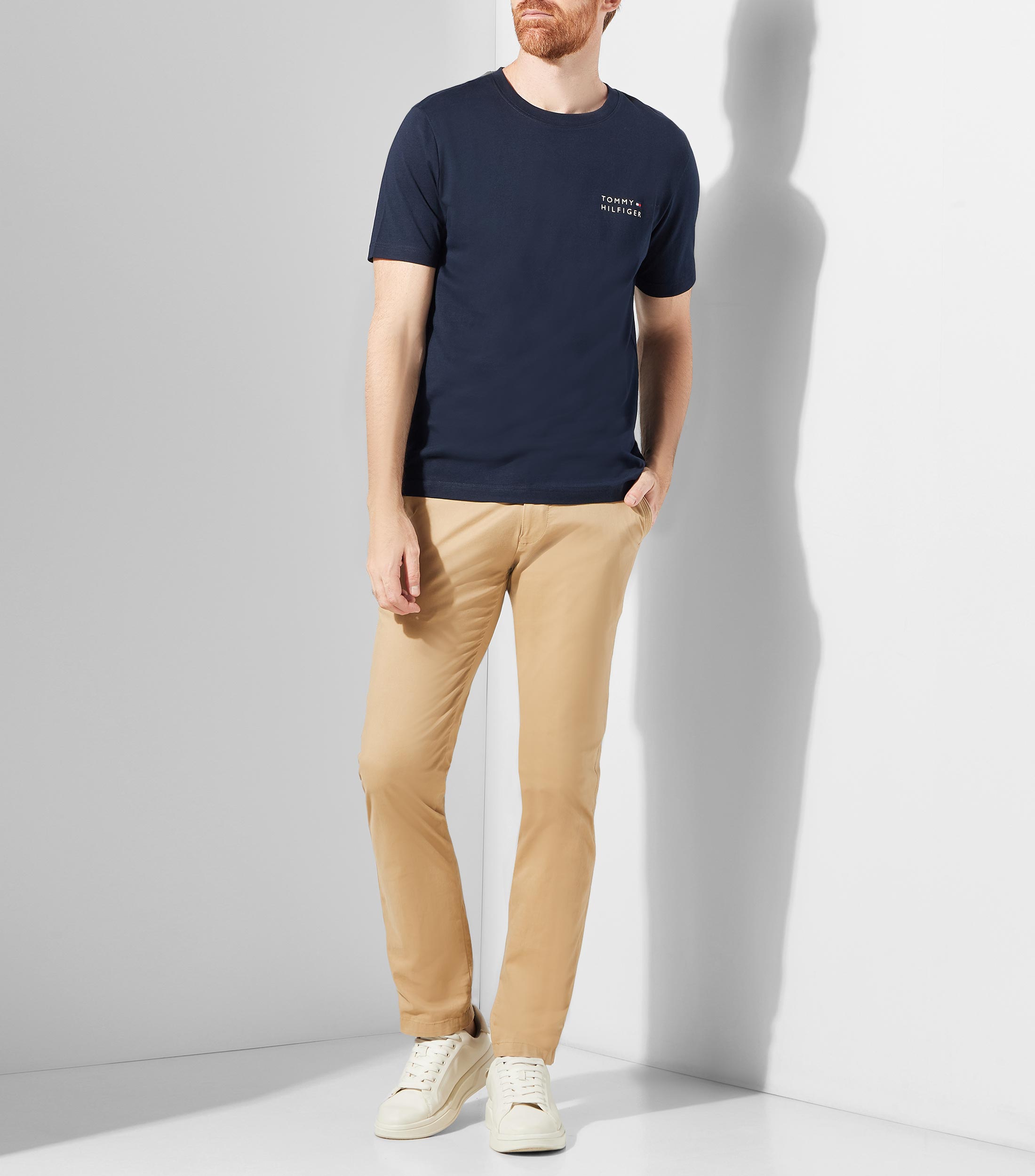 Playera cuello redondo manga corta estampada Hombre